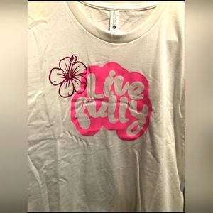 Women'sTshirt LIVE FULLY pink logo